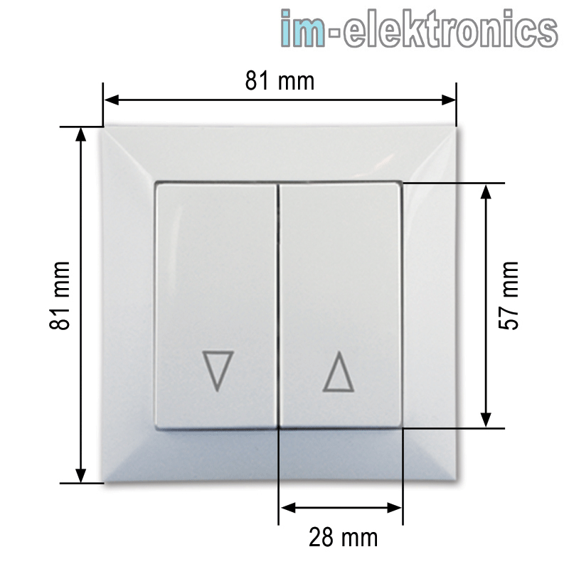 Rollladen Knebel Schalter Taster Aufputz AP Inprojal Presto-Vedder 4229//1NE01UW